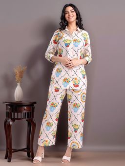 Gahan - Womens Cotton Blend Printed Co-Ord Set
