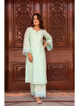 POMCHA - Kapaas Pastel Green Kurta with Palazzo (Set of 2)