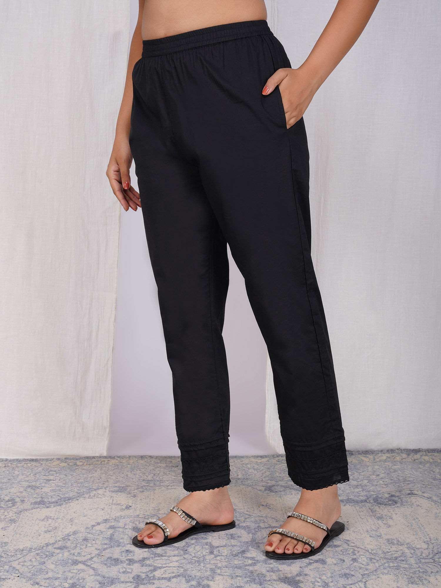 zuri Black Women Comfort Fit Mid-Rise Pant-picture-42