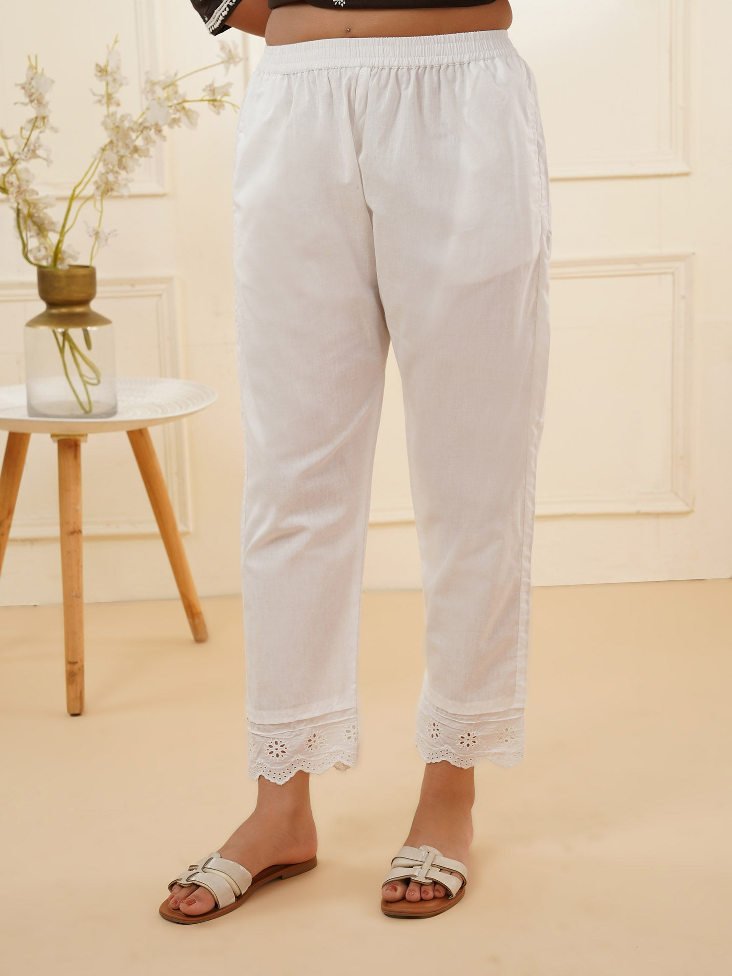 zuri White Women Comfort Fit Mid-Rise Pant-picture-44