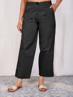 Zuri - Black Women Comfort Fit Mid-Rise Pant