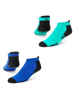Dynamocks - Dual Solid Multicolor Men Bamboo Ankle Length Socks - Free Size - Pack of 2 Pairs
