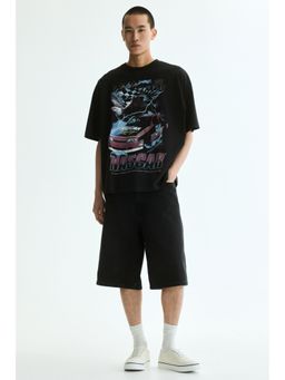 H&M - Men Black Oversized Fit T-Shirt