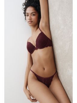 H&M - Women Red 3-Pack Lace Tanga Thong Briefs