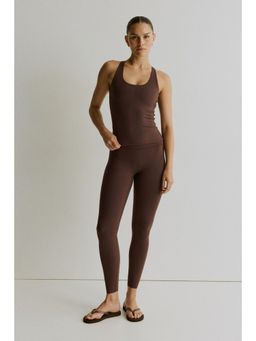 H&M - Women Brown Sports Leggings With Softmove