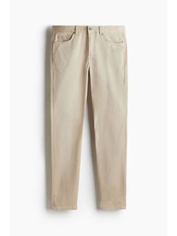 H&M - Men Beige Slim Fit 5-Pocket Trousers