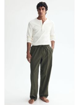 H&M - Men Green Relaxed Fit Poplin Trousers