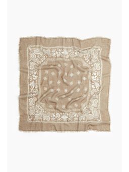 H&M - Women Green Patterned Scarf (70x70)