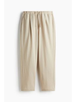 H&M - Men Beige Relaxed Fit Trousers