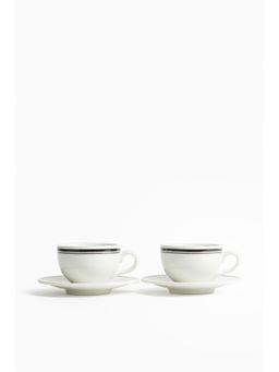 H&M - 2-Pack Cappuccino Cup And Saucer