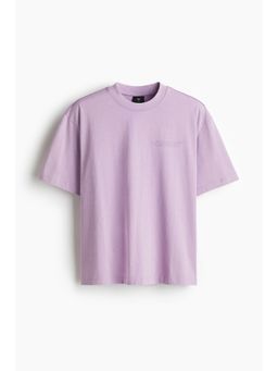 H&M - Men Purple Boxy Fit Washed T-Shirt