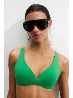 H&M - Women Green Push-Up Bikini Top