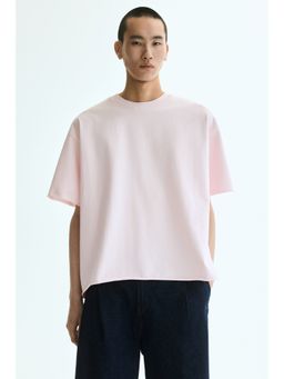 H&M - Men Pink Oversized Fit Boxy-Style T-Shirt
