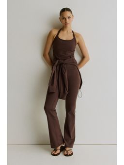 H&M - Women Brown Flared Yoga Leggings With Softmove