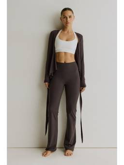 H&M - Women Brown Flared Yoga Leggings With Softmove