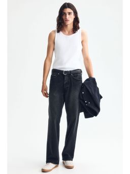 H&M - Men White Slim Fit Ribbed Vest Top