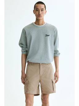H&M - Men Beige Relaxed Fit Cargo Shorts