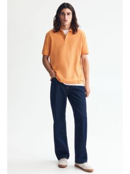 H&M - Men Orange Regular Fit Polo Shirt