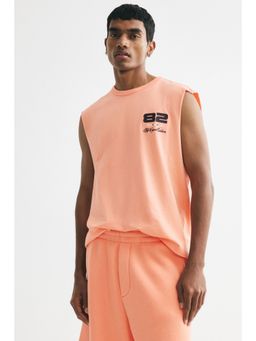 H&M - Men Pink Loose Fit Printed Vest Top