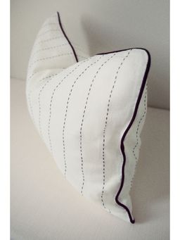 H&M - White Linen-Blend Cushion Cover