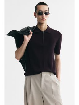 H&M - Men Purple Slim Fit Polo Shirt
