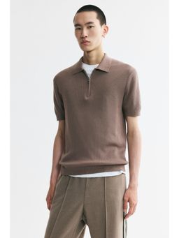 H&M - Men Beige Slim Fit Polo Shirt