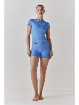 H&M - Women Blue Sports Biker Shorts With Softmove