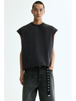 H&M - Men Grey Oversized Fit Boxy Vest Top