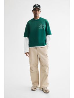 H&M - Men Beige Loose Fit Cargo Pant