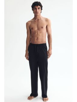 H&M - Men Black Relaxed Fit Jersey Trousers