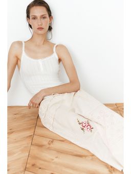 H&M - Women White Linen-Blend Pyjama Culottes