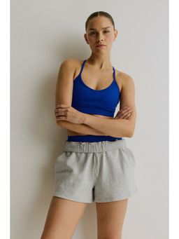 H&M - Women Grey Regular Fit Sports Sweatshorts