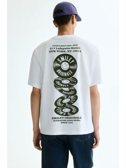 H&M - Men White Loose Fit T-Shirt