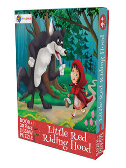 Popcorn Games & Puzzles - Little red riding hood 30 Piece Jigsaw puzzle with free Reading Book
