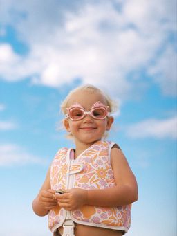 Sunnylife - Pink Silicon PVD Solid-Plain Swim Goggles (3-12 Years)