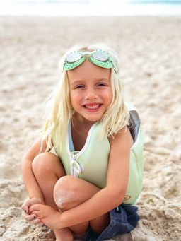 Sunnylife - Grey Silicon PVD Solid-Plain Swim Goggles (3-12 Years)