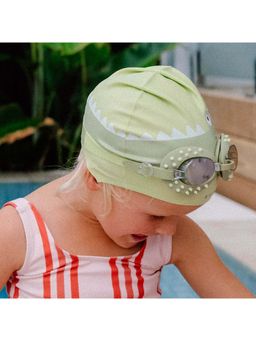 Sunnylife - Green Silicon PVD Solid-Plain Swim Goggles (3-12 Years)