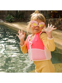 Sunnylife - Pink Silicon PVD Solid-Plain Swim Goggles (3-12 Years)