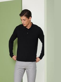 Perona - Wade Men Black Polo T-Shirt