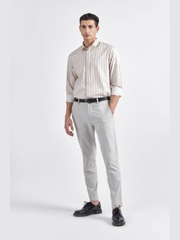 Perona - Regular Fit Pure Cotton Men Beige Shirt