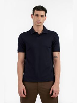 Perona - Men Black Solid Regular Fit Polo T-Shirt