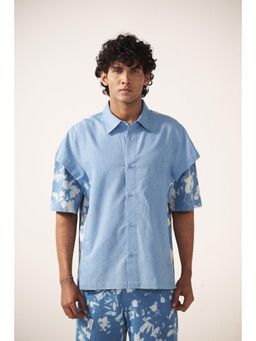 Muvazo - Blue Cloud Canvas Shirt