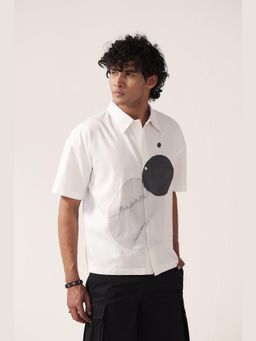 Muvazo - White Mono Art Shirt