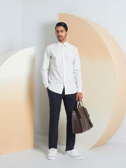 Perona - Regular Fit Pure Cotton Men White Shirt