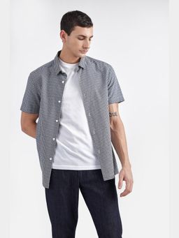 Perona - Relaxed Fit Cotton Men Black Shirt
