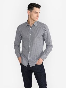 Perona - Regular Fit Pure Cotton Men Black Shirt