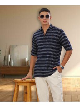 KUONS AVENUE - Men's Tailored Fit Short Denim Kurta