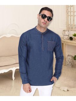 KUONS AVENUE - Men's Linen Cotton Short Kurta