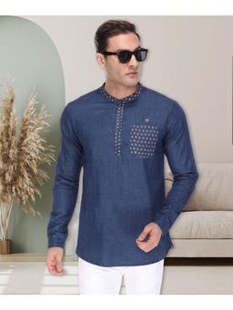 KUONS AVENUE - Men's Linen Cotton Short Kurta