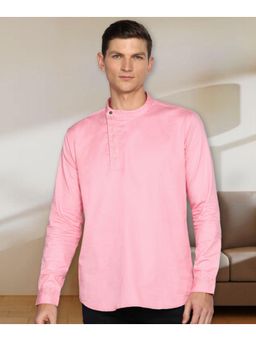 KUONS AVENUE - Men's Cotton Twill Angrakha Festive Short Kurta